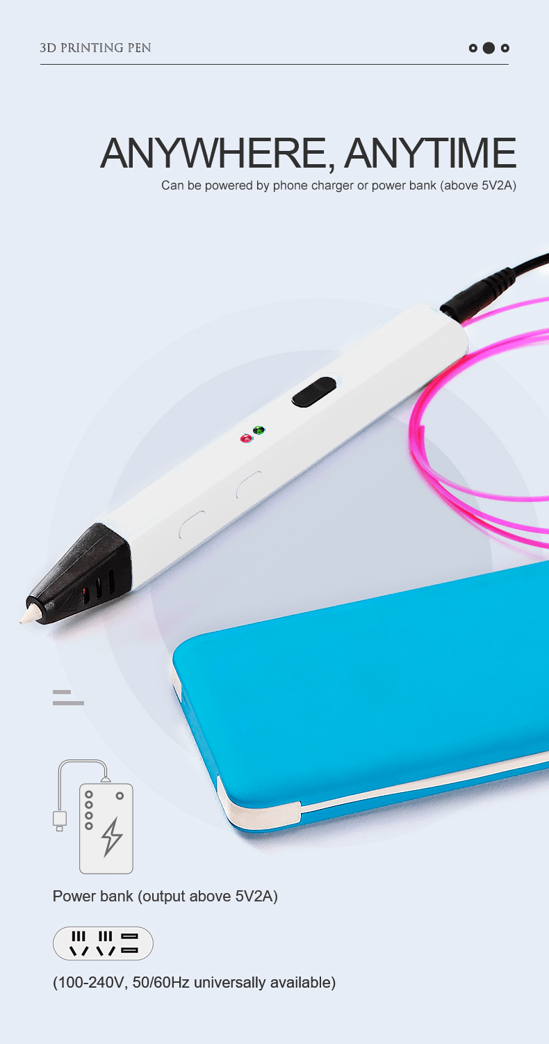 Lápiz 3D con 10 filamentos PLA de colores (30 m) - Artnova