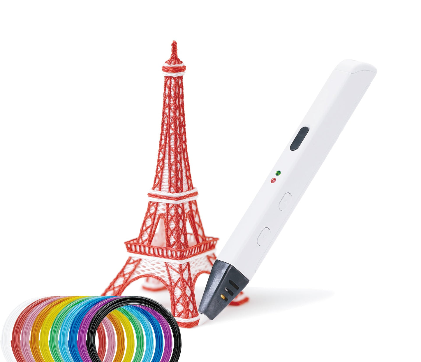 Lápiz 3D con 10 filamentos PLA de colores (30 m) - Artnova